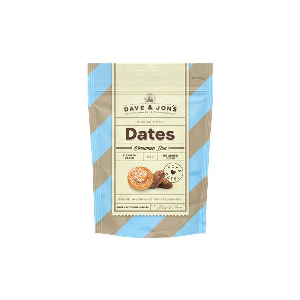 Dave & Jon's ízesített datolya, fahéjas csiga - 125 g