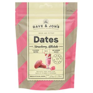 Dave & Jon's ízesített datolya, epres shake - 125 g