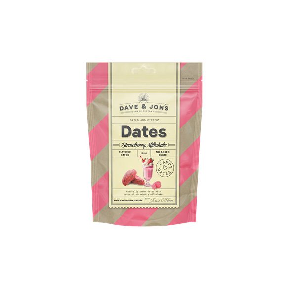 Dave & Jon's ízesített datolya, epres shake - 125 g