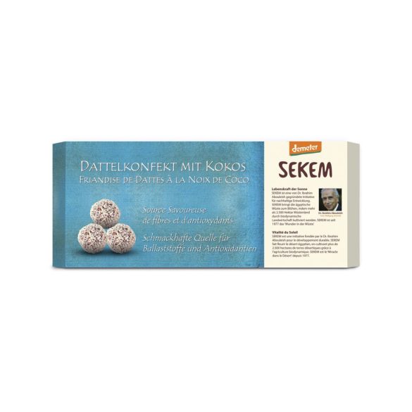 Sekem demeter bio kókuszos datolyagolyó - 120 g