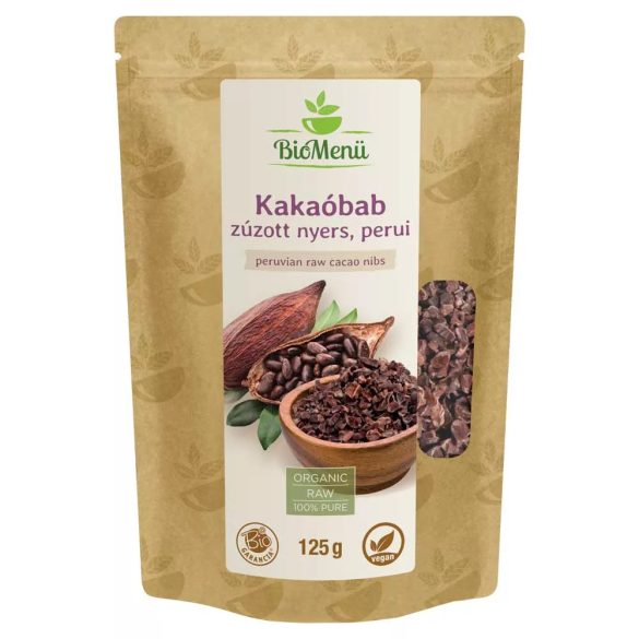 BioMenü bio kakaóbab, töret, nyers - 125 g