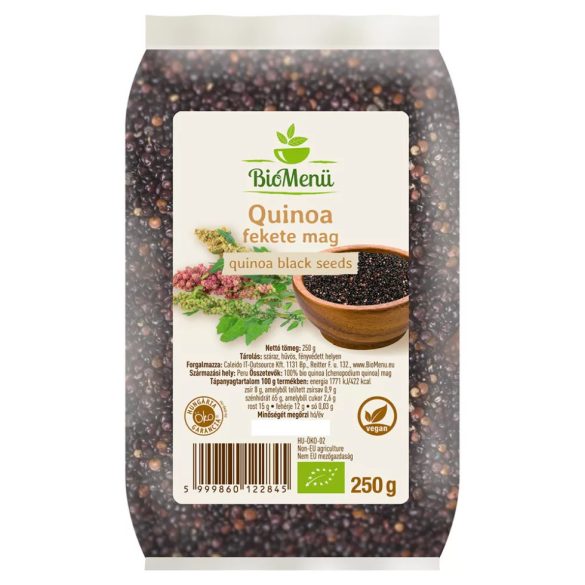 Biomenü bio quinoa, fekete - 250 g