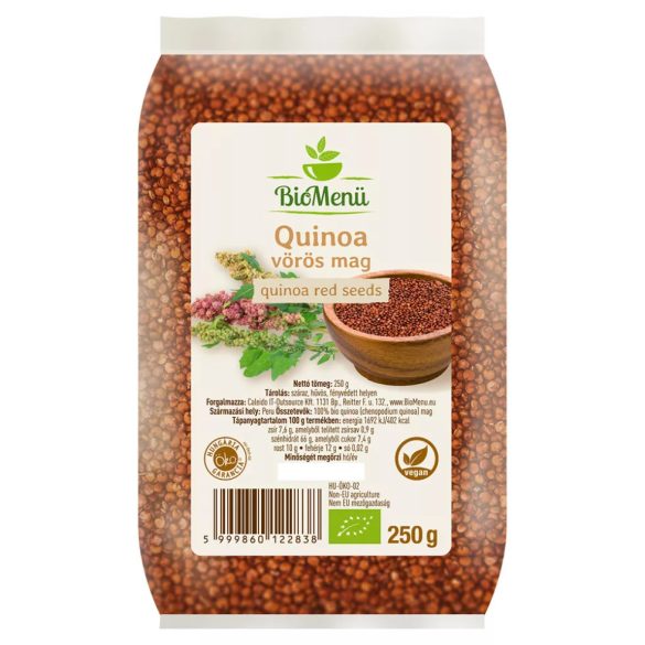 Biomenü bio quinoa, vörös - 250 g