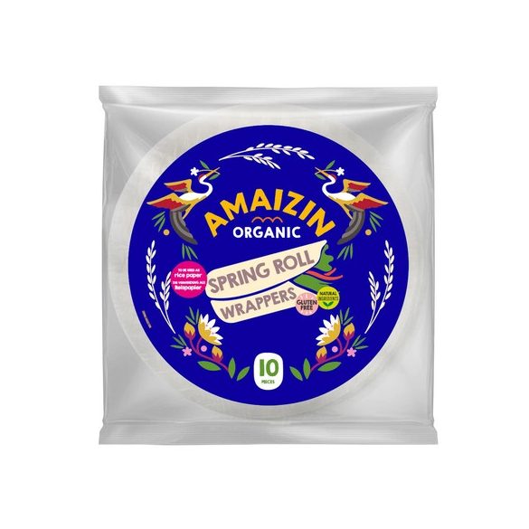 Amaizin bio rizspapír, rizslap tápiókával, gluténmentes (10 db) - 100 g 