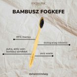 Coconutoil cosmetics bio lebomló bambusz fogkefe aktív szénnel - 1 db