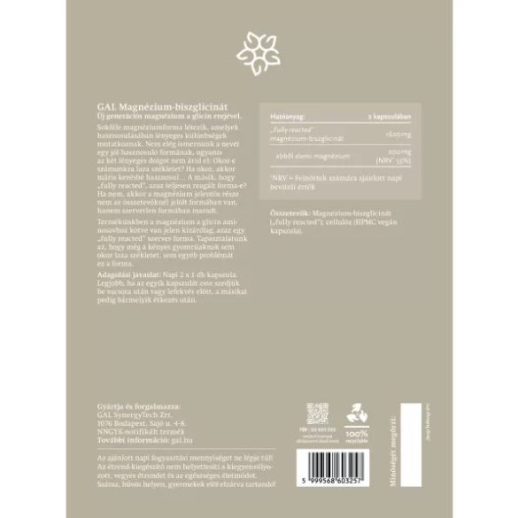 GAL magnézium-biszglicinát utántöltő - 180 db