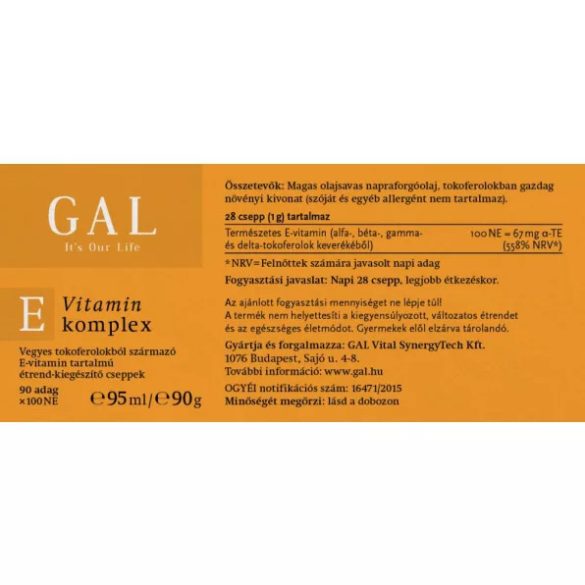 GAL E-vitamin csepp - 95 ml