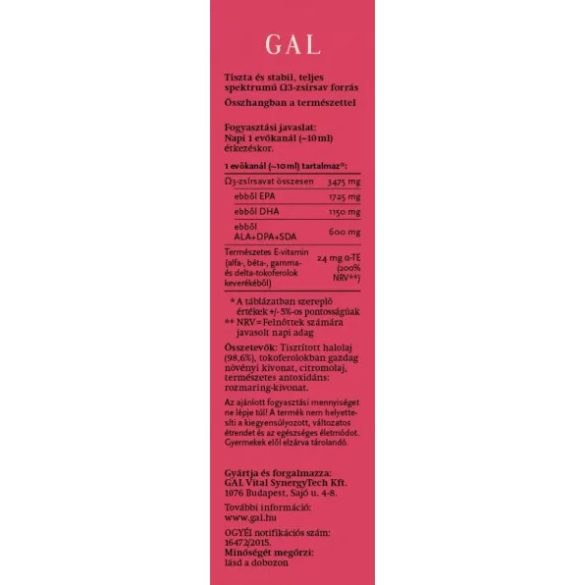 GAL Omega-3 halolaj - 250 ml