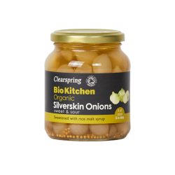 Clearspring bio gyöngyhagyma, édes-savanyú - 340 g