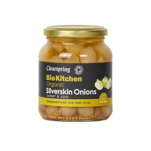 Clearspring bio gyöngyhagyma, édes-savanyú - 340g