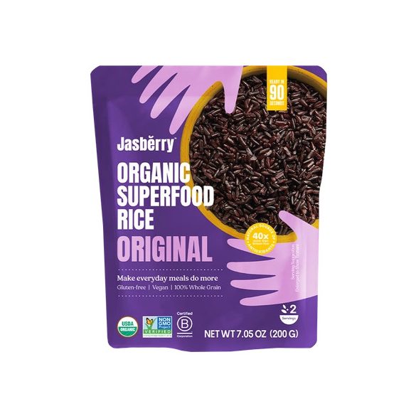 Jasberry bio, készre főzött lila rizs - 200 g
