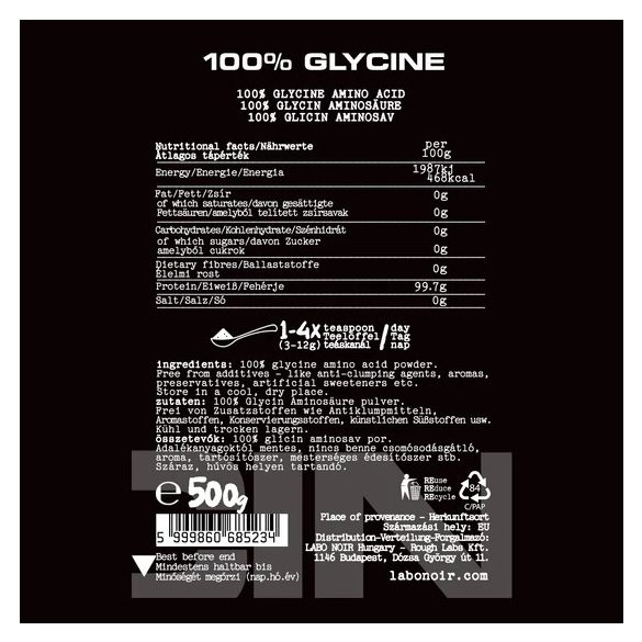 LABO NOIR GLICIN - 500 g