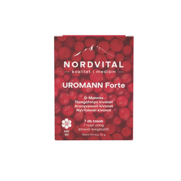 Nordvital Uromann Forte Ivótasak felfázás, hólyaghurut ellen - 7 db - LEJÁRAT: 2025.10