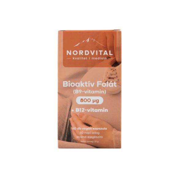 Nordvital B9 (folát) vitamin kapszula 800 mcg - 60 db