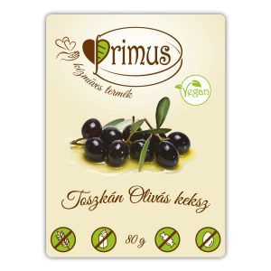 Primus vegán toszkán olivás sós keksz- 80 g