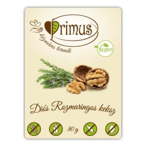 Primus vegán diós-rozmaringos sós keksz- 80 g