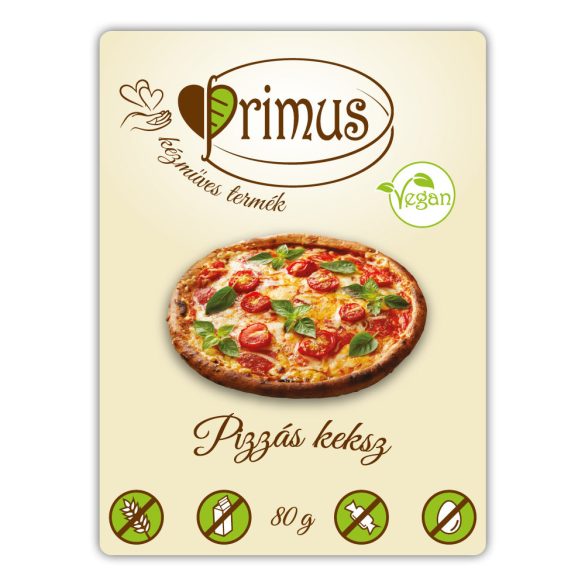Primus vegán pizzás sós keksz- 80 g