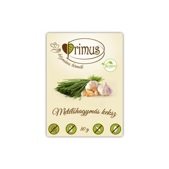 Primus vegán metélőhagymás sós keksz- 80 g
