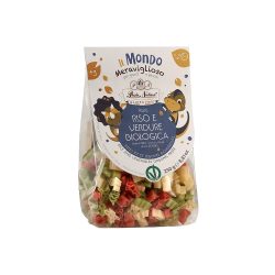   Pasta Natura bio, dínós cékla - spenót - rizs tészta gyerekeknek - 250 g