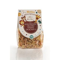   Pasta Natura bio, állatos vöröslencse - csicseriborsó - barna rizs tészta gyerekeknek - 250 g