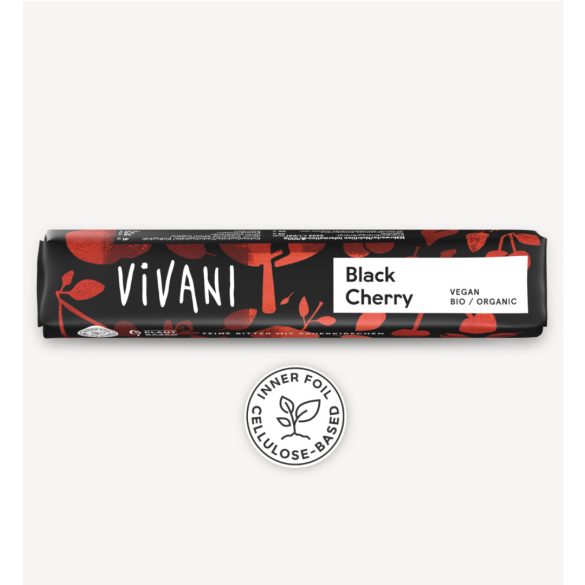 Vivani bio, meggyes étcsokoládé szelet, 62 % - 35 g