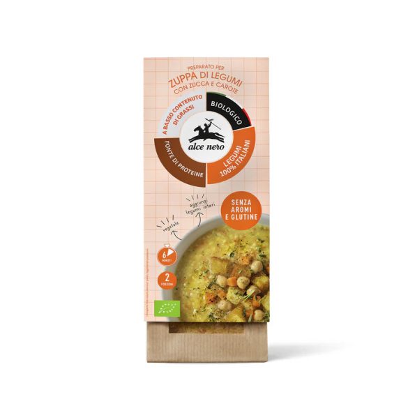 Alce Nero bio leves mix hüvelyesekből sütőtökkel és répával (2 adag) - 70 g