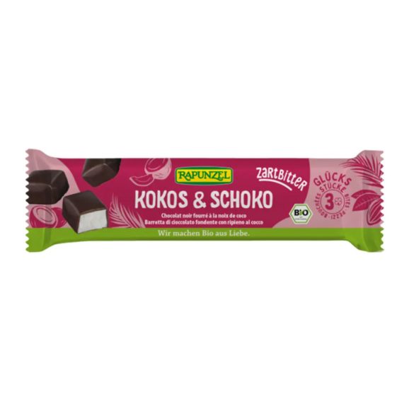 Rapunzel bio kókusz kockák étcsoki bevonattal - 50 g