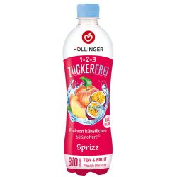   Höllinger bio őszibarack-maracuja szénsavas gyümölcs ital hozzáadott cukor nélkül- 500 ml