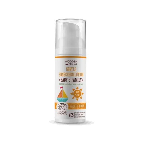 Wooden Spoon bio naptej és testápoló SPF 30 - 50 ml