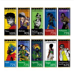 Zotter bio, fair trade, bean-to-bar étcsokoládé kóstoló csomag - 10x8 g