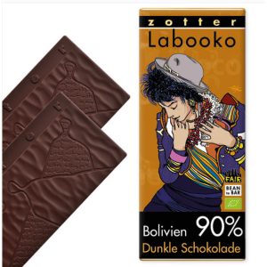Zotter bio, fair trade, bean-to-bar étcsokoládé, 90% Bolívia - 65 g