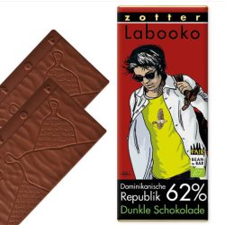   Zotter bio, fair trade, bean-to-bar étcsokoládé, 62% Dominikai Köztársaság - 70 g